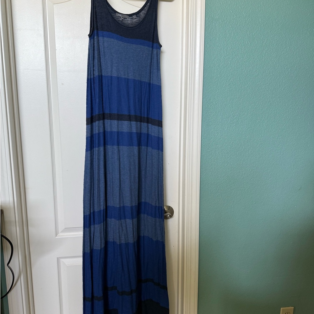 Vince Blue Sleeveless Scoop Neck Sundress